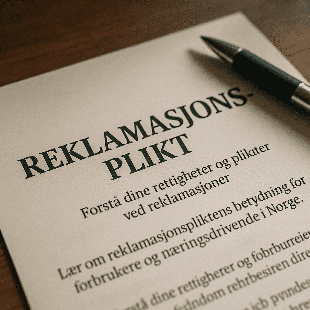 Reklamasjonsplikt – illustrasjon